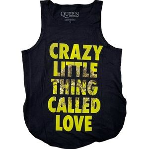 NWOT Queen Crazy Little Thing Called Love Graphic Tank Top Black Women’s S